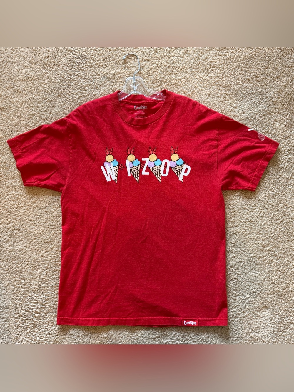 Cookies x Gucci Mane WIZOP T-Shirt Red Graphic Tee Size Large